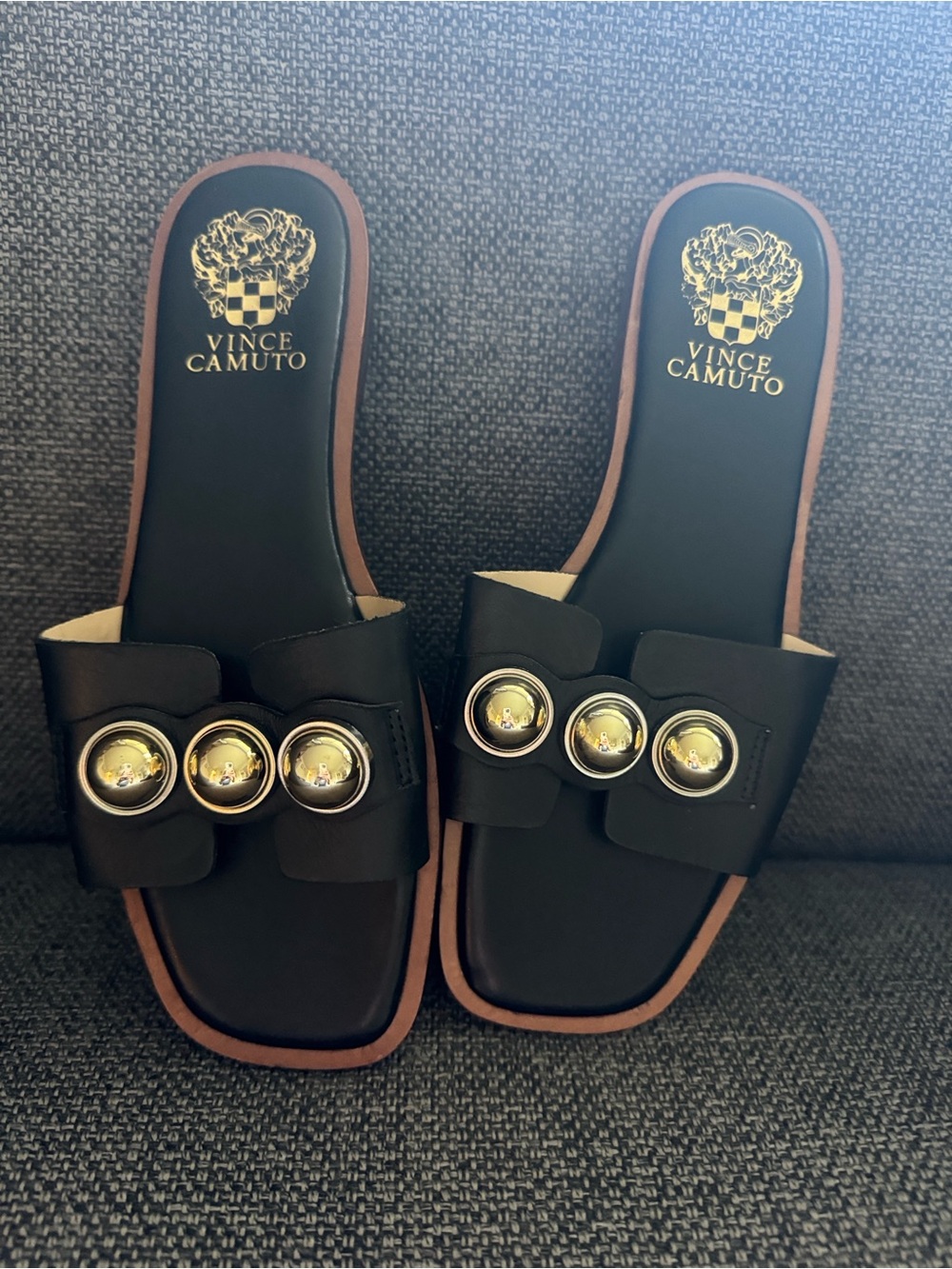 Vince Camuto Niema leather slide sandal